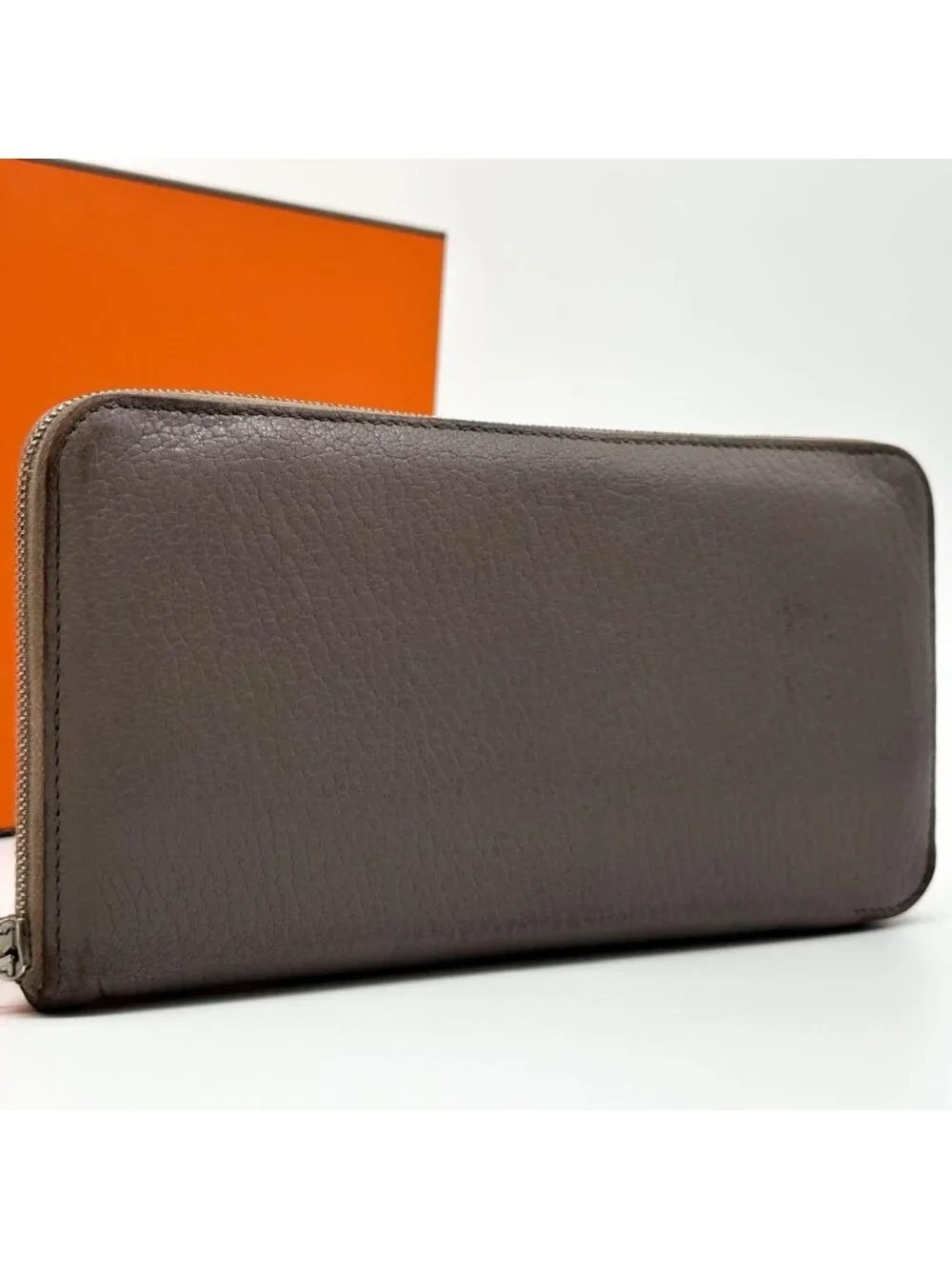 Hermes Azap Long All Leather Zip Around Wallet